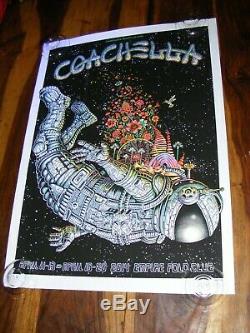 COACHELLA 2014 Black Light Signed & Numbered original Poster EMEK Limited LOVELY