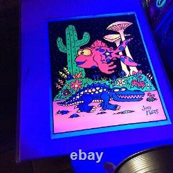 COLLECTION OF 22 Black Light Posters Flocked, 24 x 36 with new frames FREE SHIP