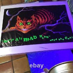 COLLECTION OF 22 Black Light Posters Flocked, 24 x 36 with new frames FREE SHIP