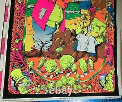 COME JOIN THE DANCE VINTAGE 1970 BLACKLIGHT POSTER By JOE ROBERTS JR -NICE