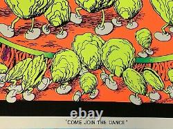 COME JOIN THE DANCE VINTAGE 1970 BLACKLIGHT POSTER By JOE ROBERTS JR -NICE