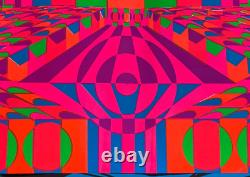 CONVENTION VINTAGE 1970 THIRD EYE BLACKLIGHT POSTER By ROY AHLGREN #310