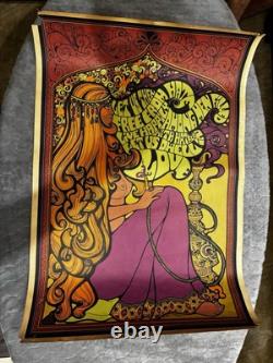 C. Keelan 1967 Psychedelic Poster Let Us Then Free From Hate Hippie Art VTG