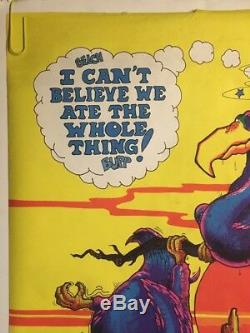 Can't Believe I Ate The While Thing Original Vintage Blacklight Poster Vultures