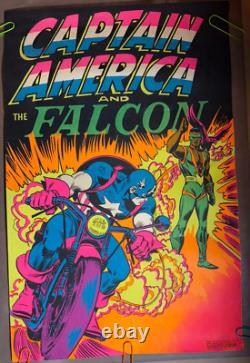 Captain America Marvel Comics Vintage 1971 Blacklight Poster The Third Eye #4015