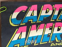 Captain America Marvel Comics Vintage 1971 Blacklight Poster The Third Eye #4015
