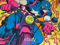Captain America Marvel Comics Vintage 1971 Blacklight Poster The Third Eye #4015