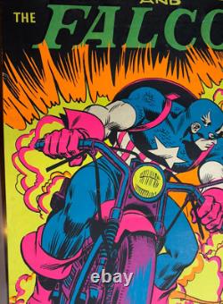 Captain America Marvel Comics Vintage 1971 Blacklight Poster The Third Eye #4015