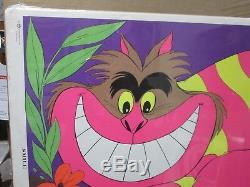 Cheshire Cat Alice in WonderlandVintage Black Light Poster SMILE 1970 Inv#G3825