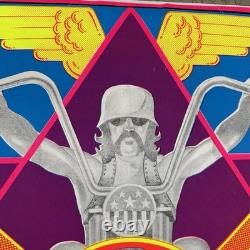 Chopper Motorcycle Sexy Lady original Black Light Poster 1969 Unused unopened