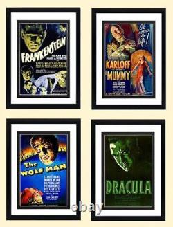 Classic Monsters Poster Set. Frankenstein, The Mummy, Wolfman and Dracula Highes