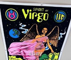 Classic blacklight Spirit of Virgo Zodiac Poster Funky Enterprise w light
