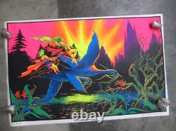 Come fly with me 1970's black light poster vintage psychedelic C2350