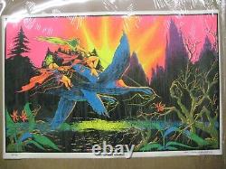 Come fly with me 1970's black light poster vintage psychedelic Rare C190