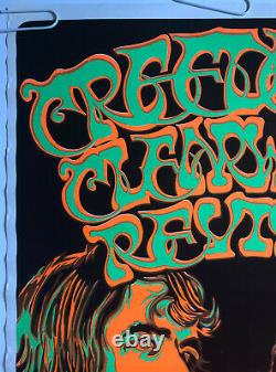 Creedence Clearwater Revival Vintage Blacklight Poster 1970 Pinup Beeghly CCR