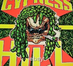 Cypress Hill Vintage Rasta Skull Black Light Poster 1993 Velvet Art Print