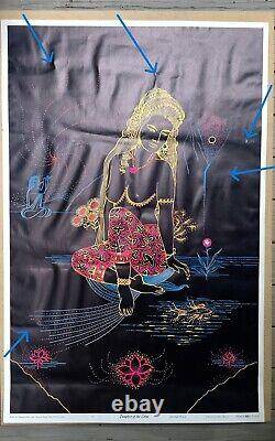 DAUGHTER OF THE LOTUS Celestial Arts BlackLight Poster 1970 CA73