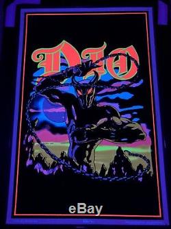 DIO HOLY DIVER Black Light Blacklight Velvet Poster Original 1984 Funky #809