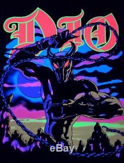 DIO HOLY DIVER Black Light Blacklight Velvet Poster Original 1984 Funky #809