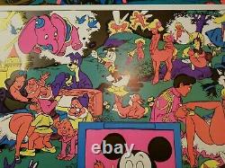 DISNEYLAND AFTER DARK ORGY 1960's VINTAGE BLACKLIGHT POSTER By WOLLY WOOD -NICE
