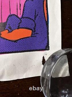 DISNEY AFTER DARK VINTAGE 1970's BLACKLIGHT HEADSHOP POSTER By WOLLY WOOD Orgy