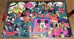 DISNEY After Dark Vintage Black light Poster By Wolly Wood 23.5 X 14.5No Border