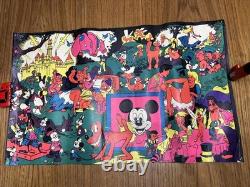 DISNEY After Dark Vintage Black light Poster By Wolly Wood 23.5 X 14.5No Border