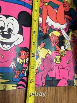 DISNEY After Dark Vintage Black light Poster By Wolly Wood 23.5 X 14.5No Border