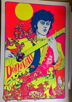 DOVOVAN VINTAGE 1968 BLACKLIGHT ROCK & ROLL POSTER By Gary Patterson