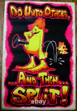 DO UNTO OTHERS 1972 AA Sales vintage black light screenprint poster