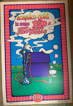 DO YOURSELF A FAVOR 1972 VINTAGE HEADSHOP BLACKLIGHT POSTER By HOORMANN