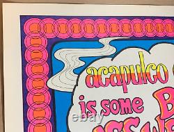 DO YOURSELF A FAVOR 1972 VINTAGE HEADSHOP BLACKLIGHT POSTER By HOORMANN