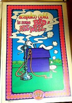 DO YOURSELF A FAVOR 1972 VINTAGE WEED 420 BLACKLIGHT NOS POSTER By HOORMANN