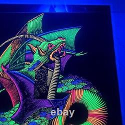 DRAGON 1970's VINTAGE BLACKLIGHT POSTER By M. C. Escher True Vintage Original