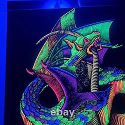 DRAGON 1970's VINTAGE BLACKLIGHT POSTER By M. C. Escher True Vintage Original