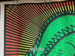DRAGON DRAGON DRAGON 1970 VINTAGE HEADSHOP BLACKLIGHT POSTER By SOLINI -NICE