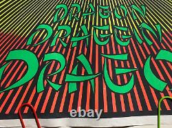 DRAGON DRAGON DRAGON 1970 VINTAGE HEADSHOP BLACKLIGHT POSTER By SOLINI -NICE