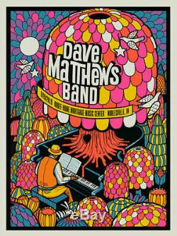 Dave Matthews Band N1 Blacklight Poster Noblesville Indiana 6/28/19 Deer Creek