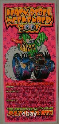 DayGlo Black Light Punk Rock Hot Rod Monster 2001 Heavy Rebel Weekend SilkScreen