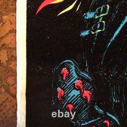 Death Rider #933 Original Black Light 1980 Poster Glitter Funky Ent Grim Reaper