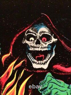 Death Rider #933 Original Black Light 1980 Poster Glitter Funky Ent Grim Reaper
