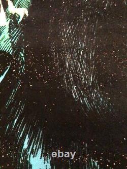 Death Rider #933 Original Black Light 1980 Poster Glitter Funky Ent Grim Reaper