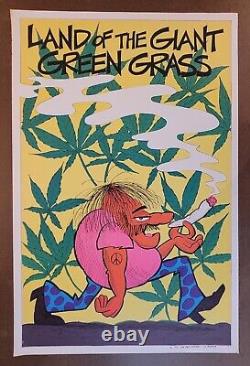 DetRetro313 1972 BLACKLIGHT LAND OF THE GIANT GREEN GRASS CANNABIS POSTER #80