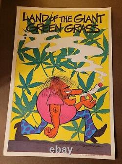 DetRetro313 1972 BLACKLIGHT LAND OF THE GIANT GREEN GRASS CANNABIS POSTER #80