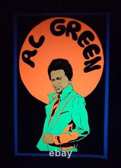 DetRetro313 1973 AL GREEN BLACKLIGHT POSTER TOM GATZ 23 X 35 #100