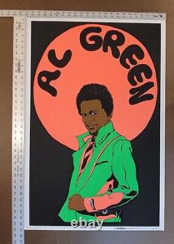 DetRetro313 1973 AL GREEN BLACKLIGHT POSTER TOM GATZ 23 X 35 #100