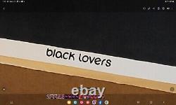 DetRetro313 #60 FLOCKED BLACKLIGHT POSTER BLACK LOVERS 1972 23 x 35