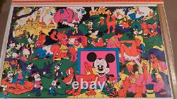 Disney After Dark Collage Art'60's Blacklight Wally Wood Headshop 23x35 Poster