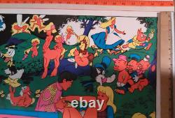 Disney After Dark Collage Art'60's Blacklight Wally Wood Headshop 23x35 Poster