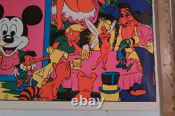 Disney After Dark Collage Art'60's Blacklight Wally Wood Headshop 23x35 Poster